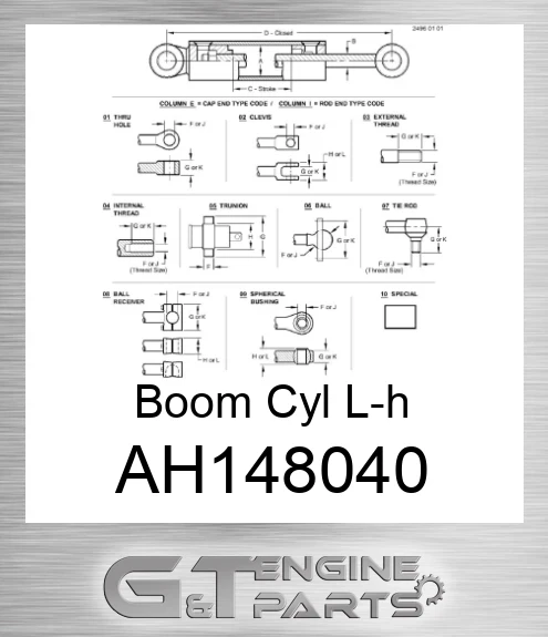 AH148040 Boom Cyl L-h