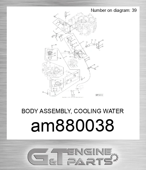 AM880038 BODY ASSEMBLY, COOLING WATER PUMP