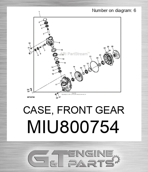 MIU800754 CASE, FRONT GEAR
