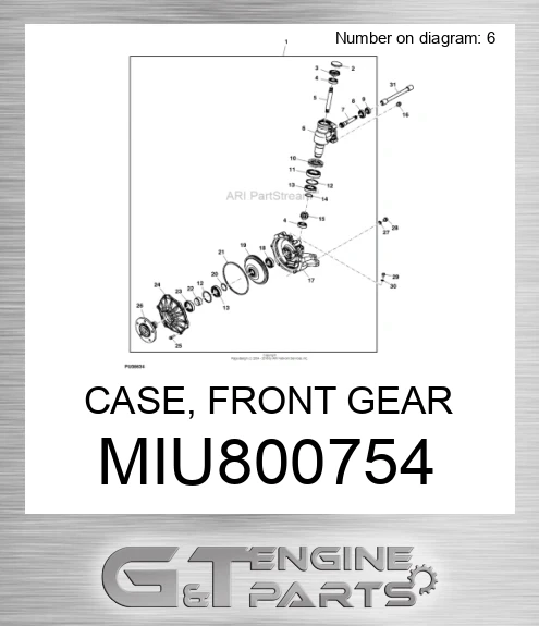 MIU800754 CASE, FRONT GEAR