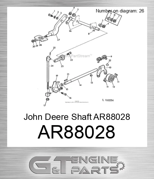 AR88028 John Deere Shaft AR88028