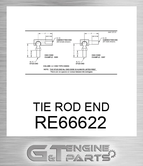 RE66622 Tie Rod