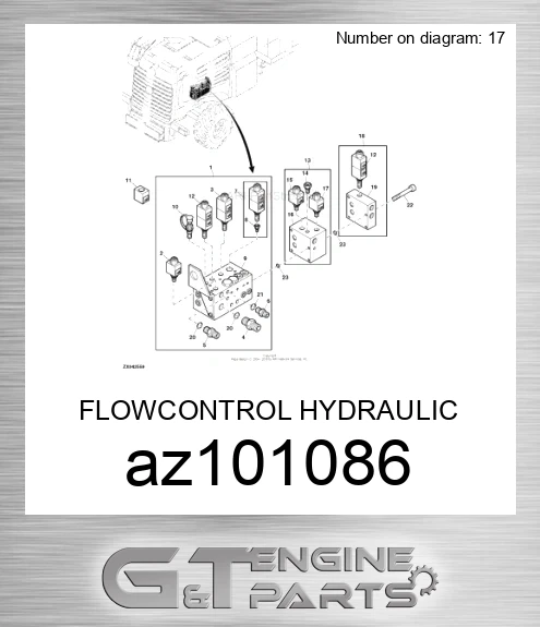 AZ101086 FLOWCONTROL HYDRAULIC VALVE,CARTRID