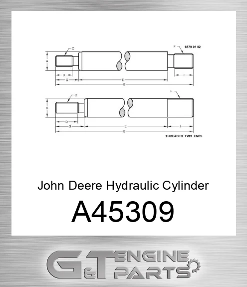 A45309 John Deere Hydraulic Cylinder Rod A45309