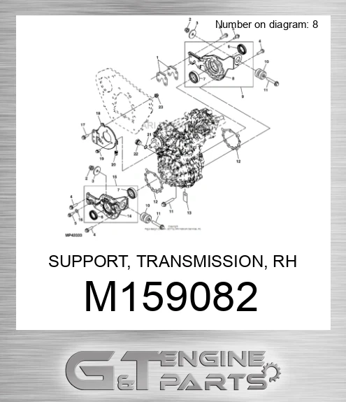 M159082 SUPPORT, TRANSMISSION, RH