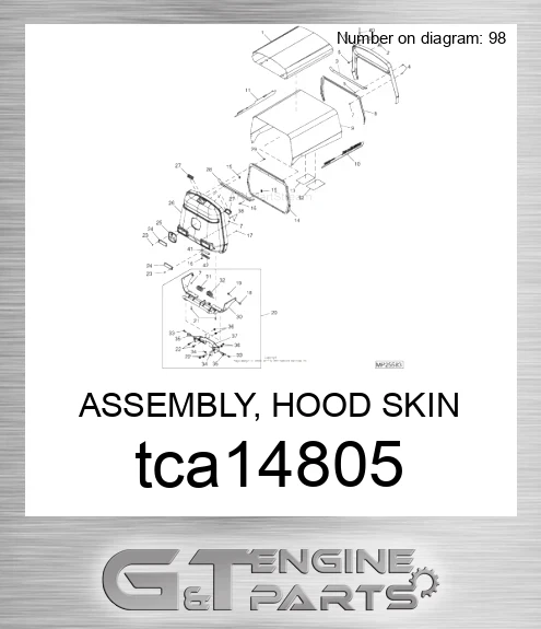 TCA14805 ASSEMBLY, HOOD SKIN