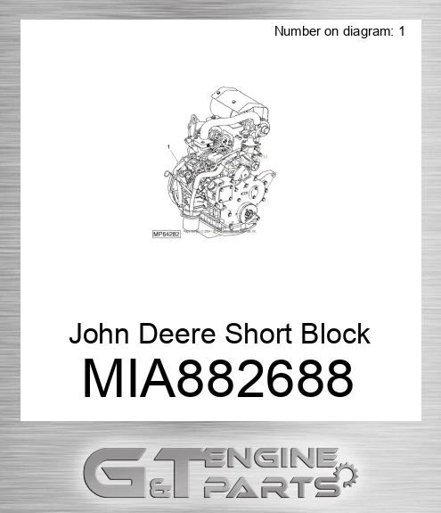 MIA882688 Short Block Assembly