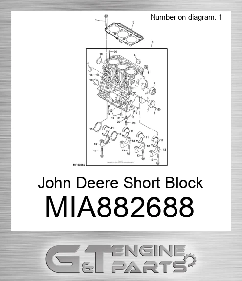 MIA882688 Short Block Assembly