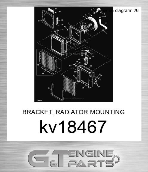 KV18467 BRACKET, RADIATOR MOUNTING