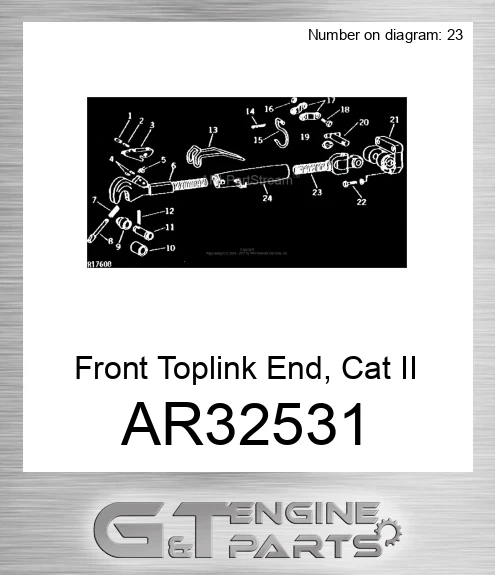 AR32531 Front Toplink End, Cat II