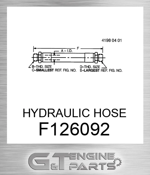 F126092 HYDRAULIC HOSE