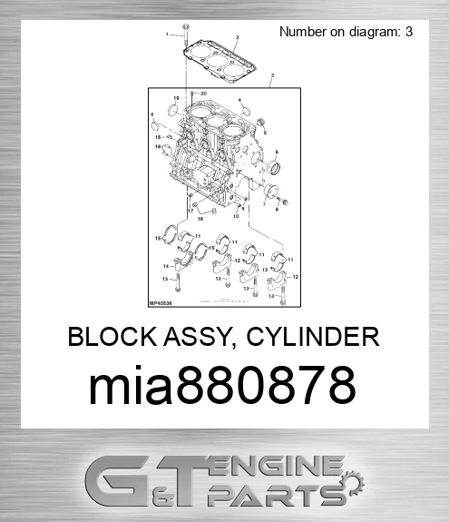 MIA880878 BLOCK ASSY, CYLINDER