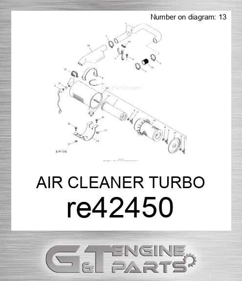 RE42450 AIR CLEANER TURBO