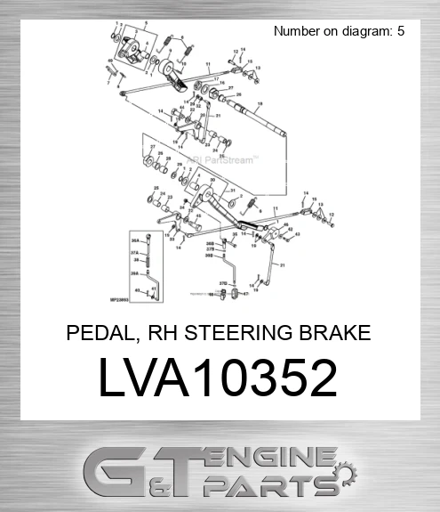 LVA10352 PEDAL, RH STEERING BRAKE ASSEMBLY