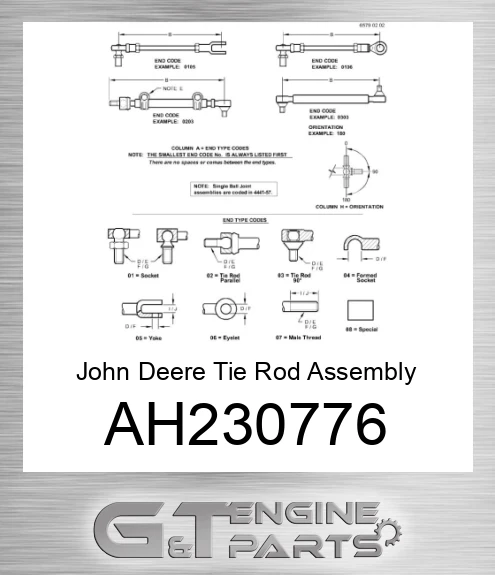 AH230776 Tie Rod Assembly