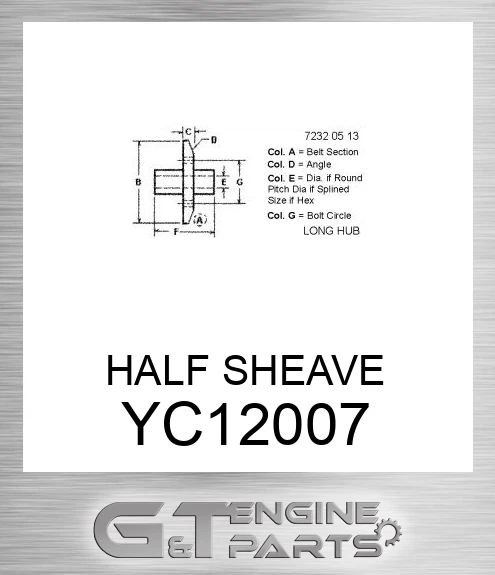 YC12007 HALF SHEAVE
