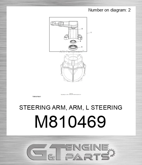 M810469 STEERING ARM, ARM, L STEERING