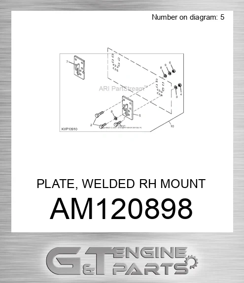 AM120898 PLATE, WELDED RH MOUNT