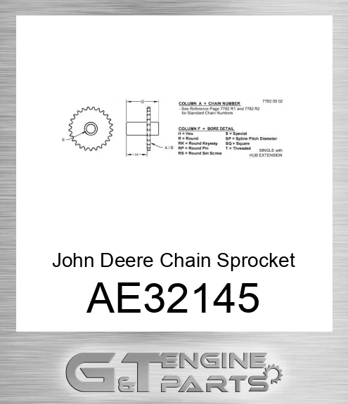 AE32145 John Deere Chain Sprocket AE32145