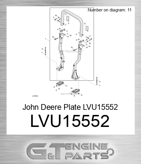 LVU15552 John Deere Plate LVU15552