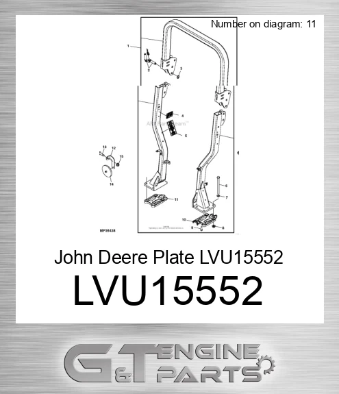 LVU15552 John Deere Plate LVU15552