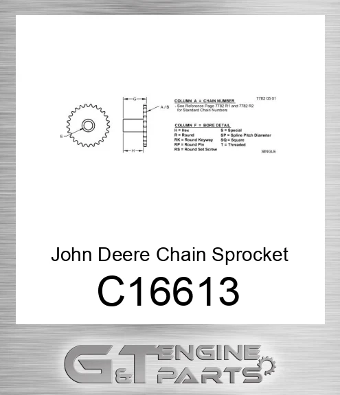 C16613 John Deere Chain Sprocket C16613