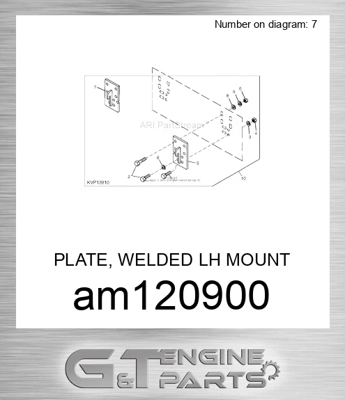 AM120900 PLATE, WELDED LH MOUNT
