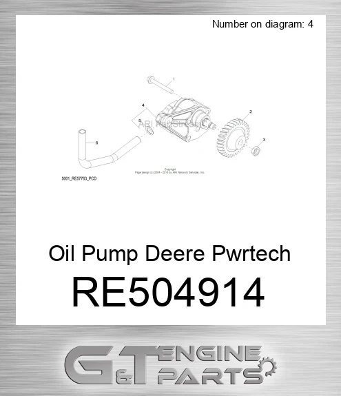 RE504914 Oil Pump Deere Pwrtech
