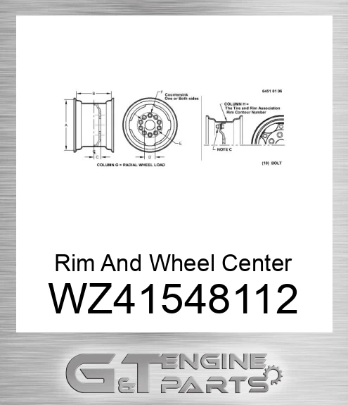 WZ41548112 Rim And Wheel Center