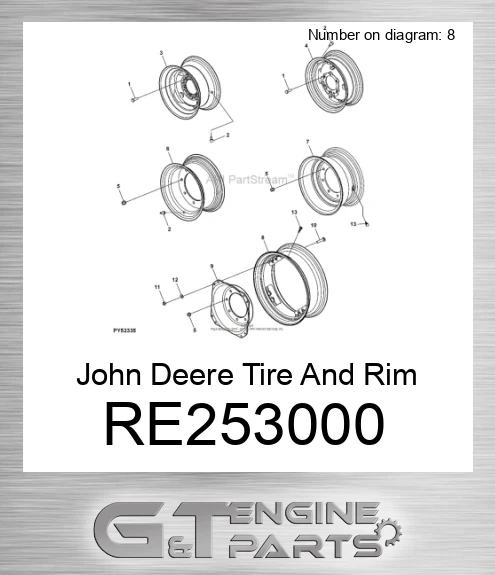RE253000 Tire And Rim Assembly