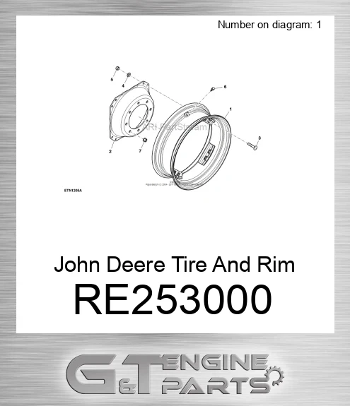 RE253000 Tire And Rim Assembly