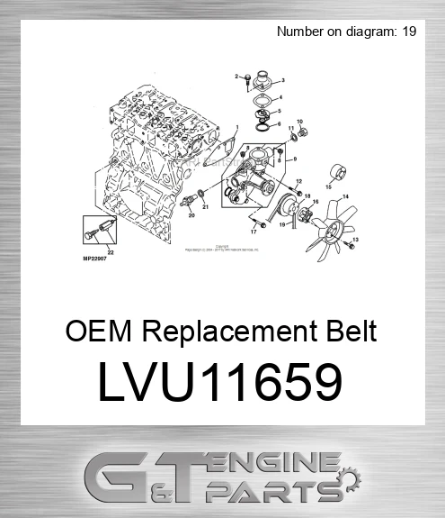 LVU11659 OEM Replacement Belt