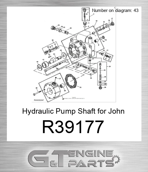 R39177 Hydraulic Pump Shaft for Tractor,