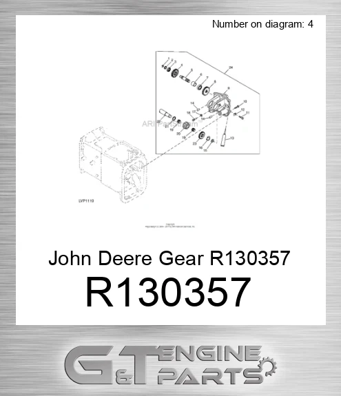 R130357 John Deere Gear R130357
