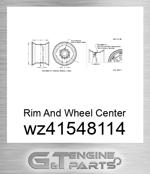 WZ41548114 Rim And Wheel Center