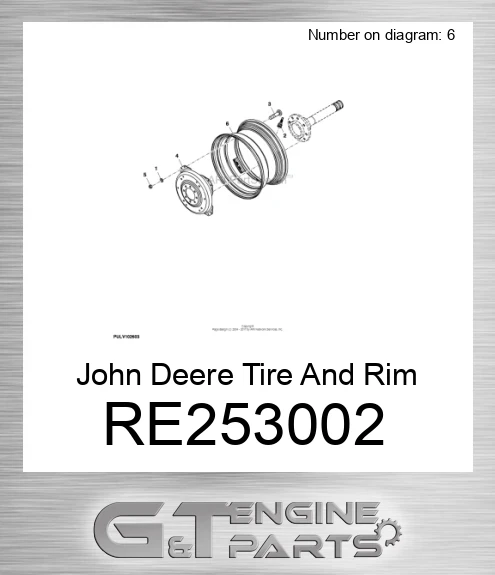 RE253002 John Deere Tire And Rim Assembly RE253002