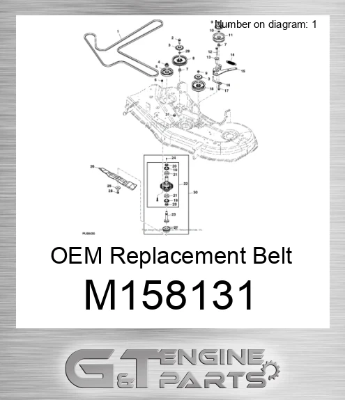 M158131 OEM Replacement Belt