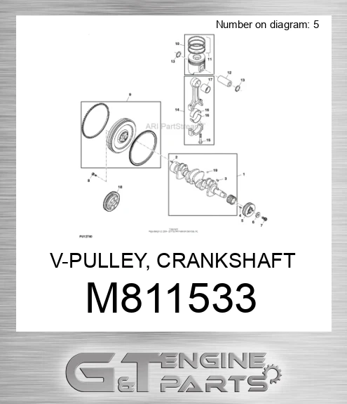 M811533 V-PULLEY, CRANKSHAFT