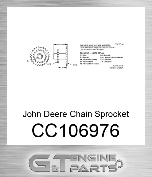 CC106976 John Deere Chain Sprocket CC106976