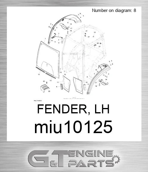 MIU10125 FENDER, LH