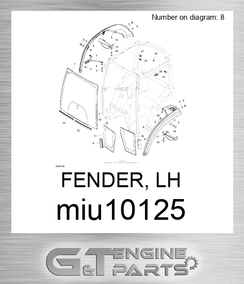 MIU10125 FENDER, LH