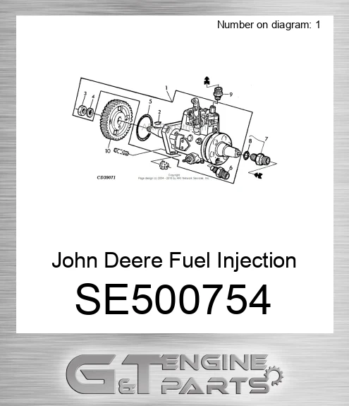 SE500754 John Deere Fuel Injection Pump Reman SE500754