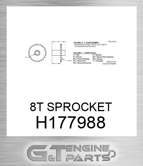 H177988 8T SPROCKET