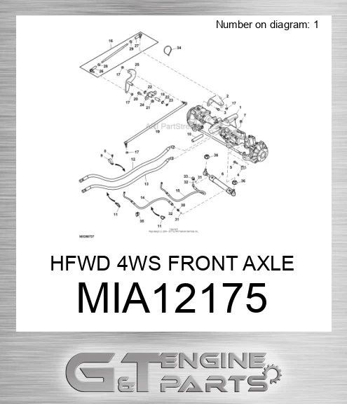MIA12175 HFWD 4WS FRONT AXLE