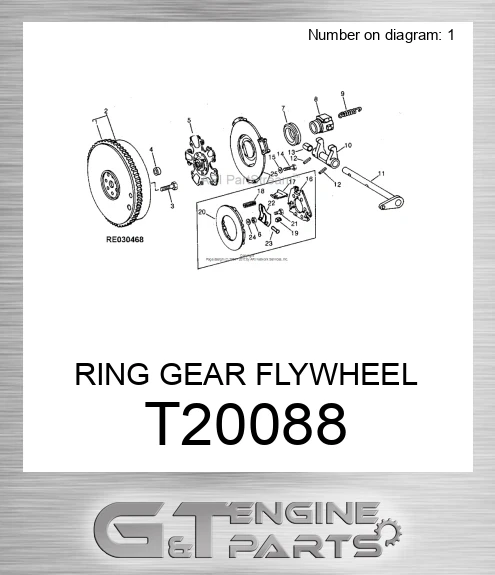 T20088 RING GEAR FLYWHEEL