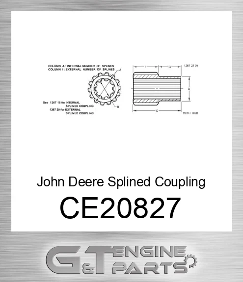 CE20827 Splined Coupling