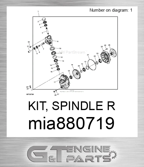 MIA880719 KIT, SPINDLE R