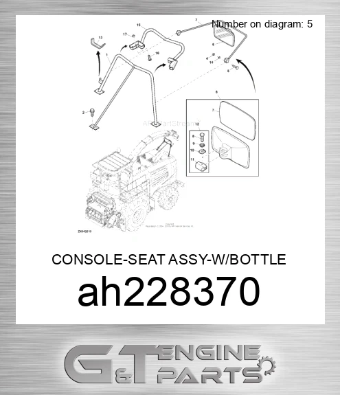 AH228370 CONSOLE-SEAT ASSY-W/BOTTLE COOLER