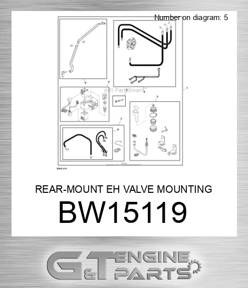 BW15119 REAR-MOUNT EH VALVE MOUNTING PARTS