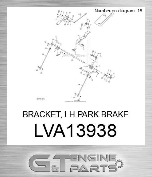 LVA13938 BRACKET, LH PARK BRAKE